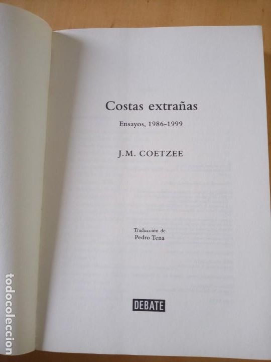 Libros de segunda mano: J. M. COETZEE COSTAS EXTRA&Ntilde;AS - Foto 4