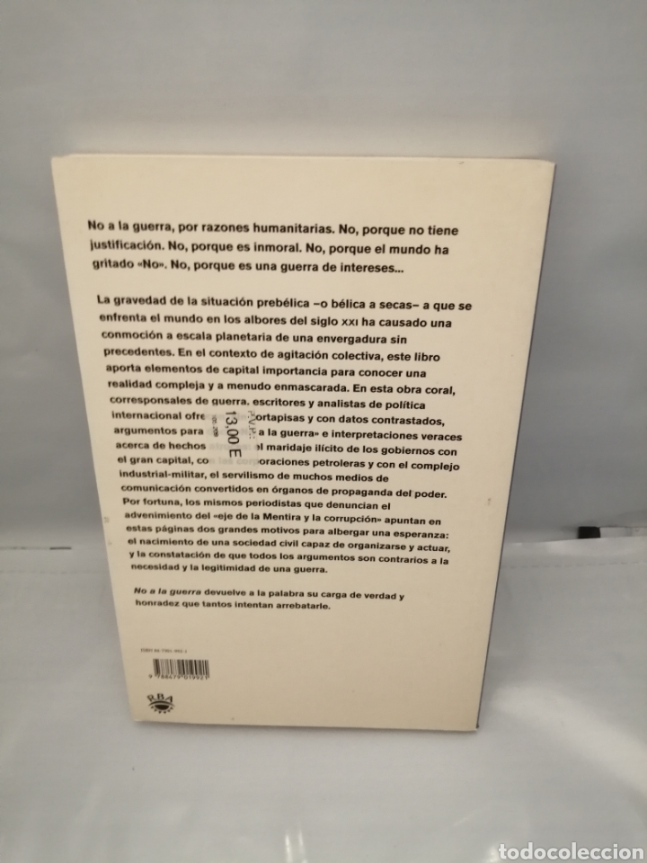 Libros de segunda mano: No a la Guerra (Primera edici&oacute;n) - Foto 2