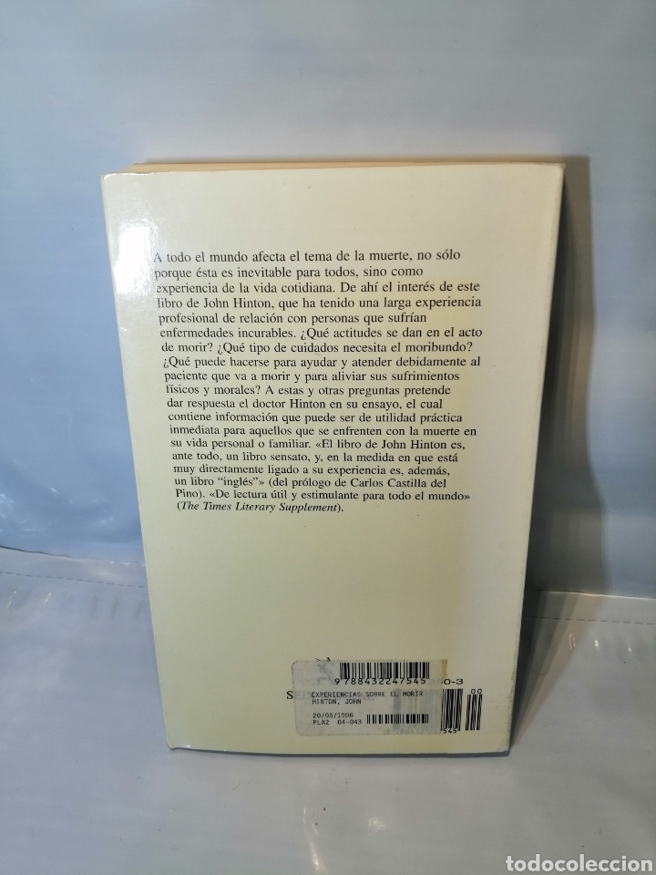 Libros de segunda mano: Experiencias sobre el Morir (Primera edici&oacute;n) - Foto 2