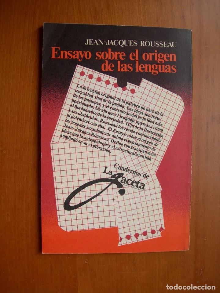 Libros de segunda mano: ENSAYO SOBRE EL ORIGEN DE LAS LENGUAS / JEAN-JACQUES ROUSSEAU - Foto 2