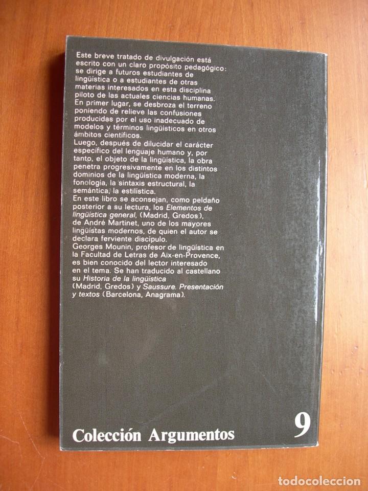 Libros de segunda mano: CLAVES PARA LA LING&Uuml;&Iacute;STICA / GEORGES MOUNIN - Foto 2