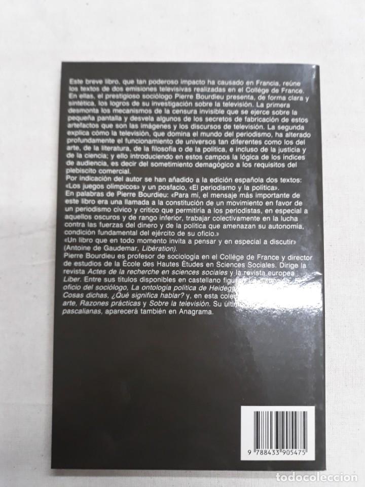Libros de segunda mano: BOURDIEU, PIERRE. SOBRE LA TELEVISI&Oacute;N - Foto 2