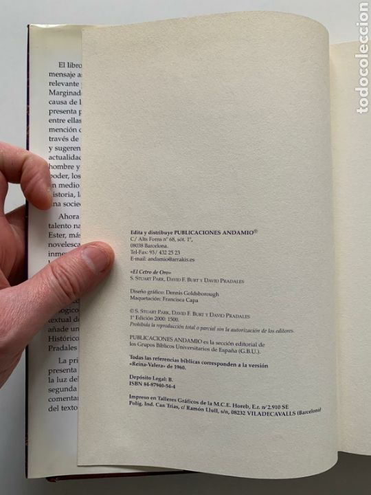 Libros de segunda mano: Stuart Park. David Burt. David Pradales. El cetro de Oro. Ester: m&aacute;s all&aacute; del poder humano. - Foto 2
