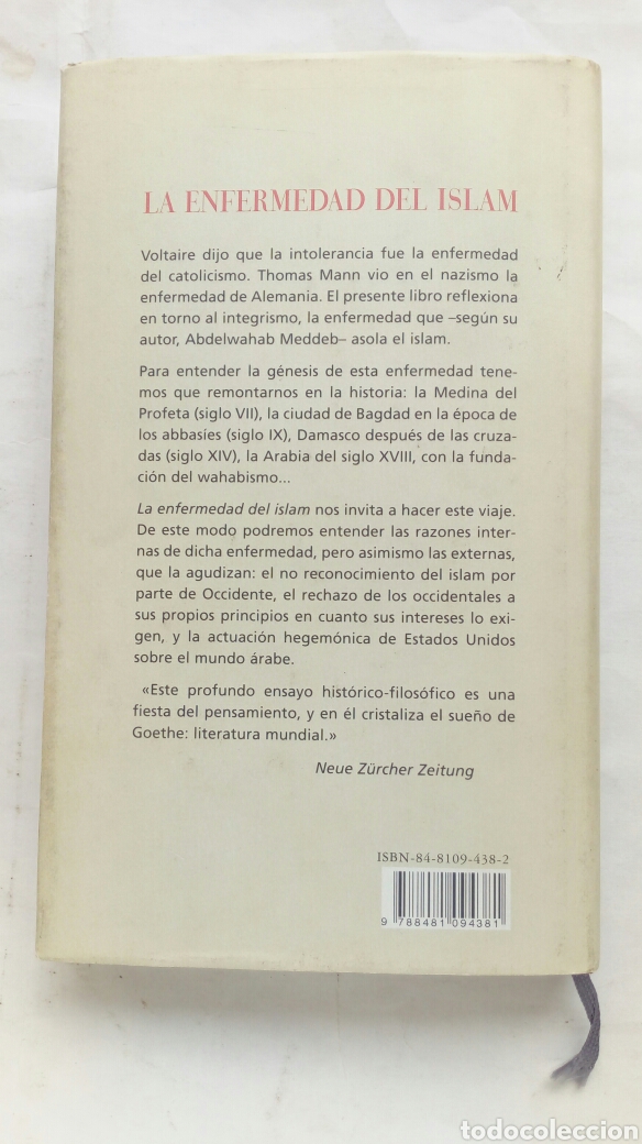 Libros de segunda mano: La enfermedad del Islam. Abdelwahab Meddeb. - Foto 2