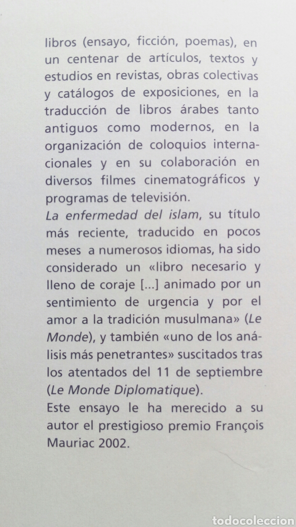 Libros de segunda mano: La enfermedad del Islam. Abdelwahab Meddeb. - Foto 4