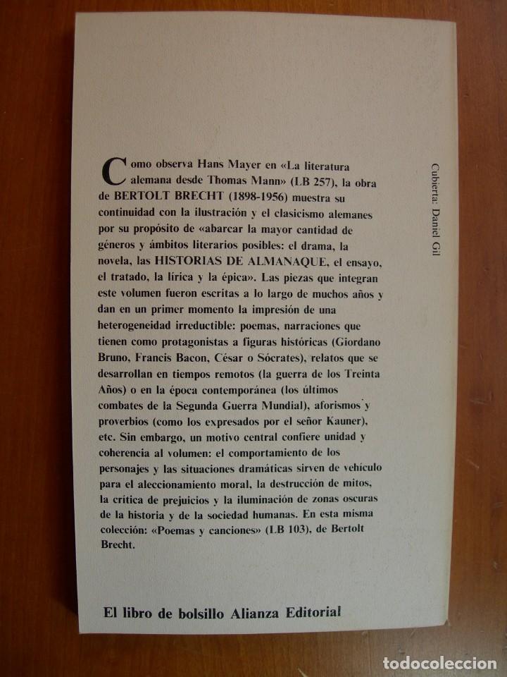 Libros de segunda mano: HISTORIAS DE ALMANAQUE / BERTOLT BRECHT - Foto 2