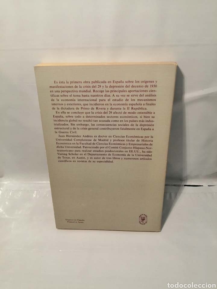 Libros de segunda mano: ESPA&Ntilde;A Y LA CRISIS DE 1929 (Primera edici&oacute;n) - Foto 2
