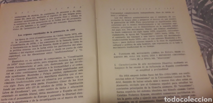 Libros de segunda mano: LA GENERACI&Oacute;N DE 1898, HANS JESCKE, - Foto 3