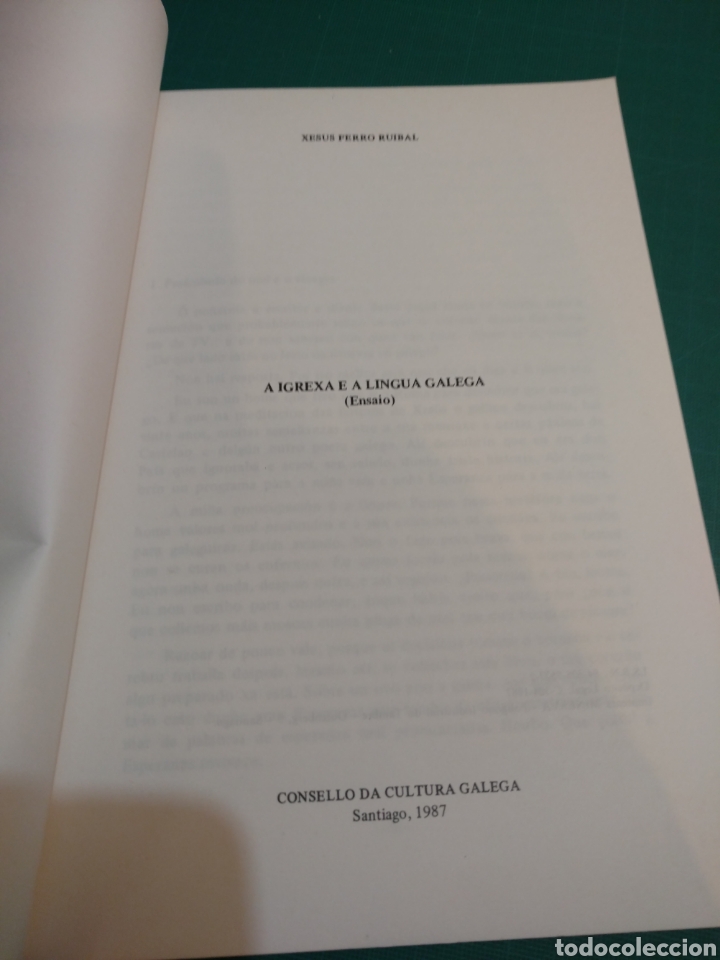 Libros de segunda mano: A IGREXA EN A LINGUA GALEGA . XES&Uacute;S FERRO RUIBAL . 1987 - Foto 3