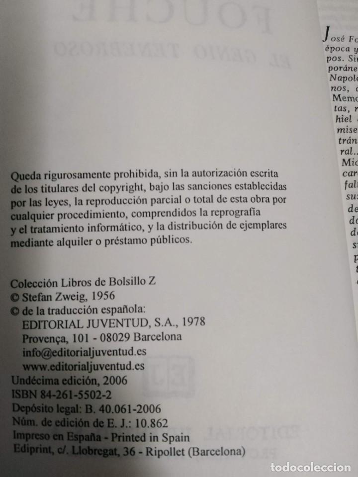 Libros de segunda mano: FOUCH&Eacute; EL GENIO TENEBROSO. STEFAN ZWEIG - Foto 2