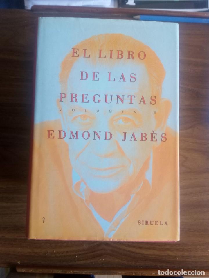 Libros de segunda mano: Edmond Jab&eacute;s - El libro de las preguntas (Volumen I) - Foto 1