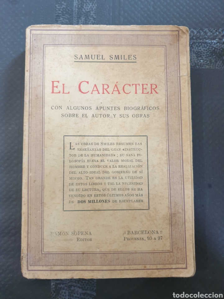 Libros de segunda mano: El car&aacute;cter - Samuel Amiles - Foto 1