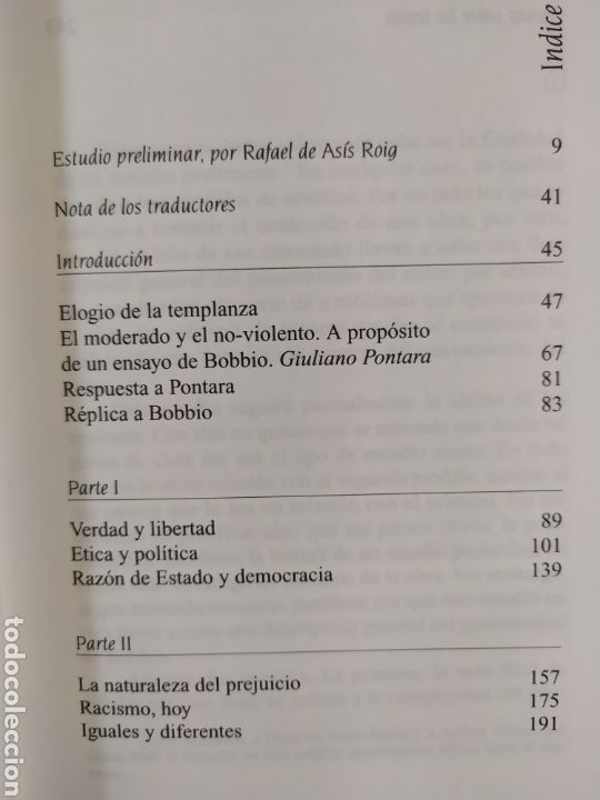 Libros de segunda mano: ELOG&Iacute;O DE LA TEMPLANZA / NORBERTO BOBBIO / TEMAS DE HOY. 1997 - Foto 2