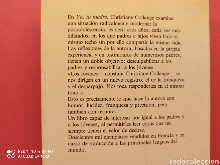 Libros de segunda mano: Yo, tu madre. Christiane Collange. - Foto 2