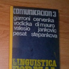 Libros de segunda mano: EMILIO GARRONI Y OTROS - LINGÜÍSTICA FORMAL Y CRÍTICA LITERARIA - ALBERTO CORAZÓN, EDITOR, 1970. Lote 261290405