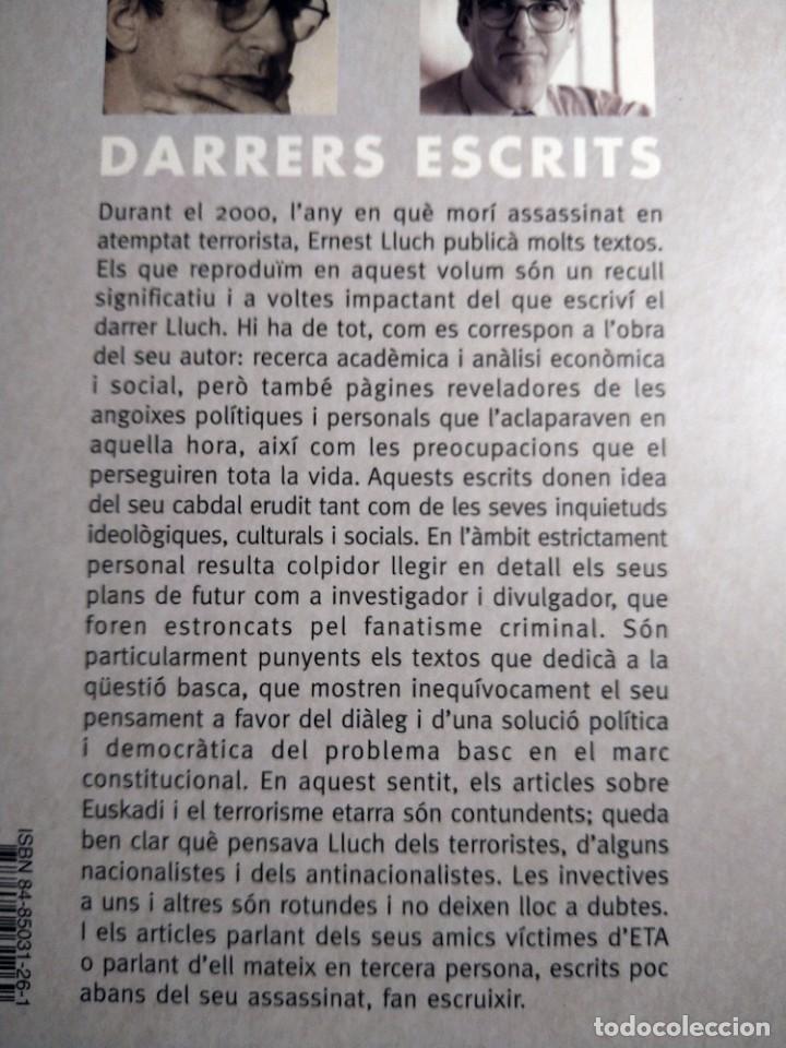 Libros de segunda mano: DARRERES ESCRITS - ERNEST LLUCH - Foto 2