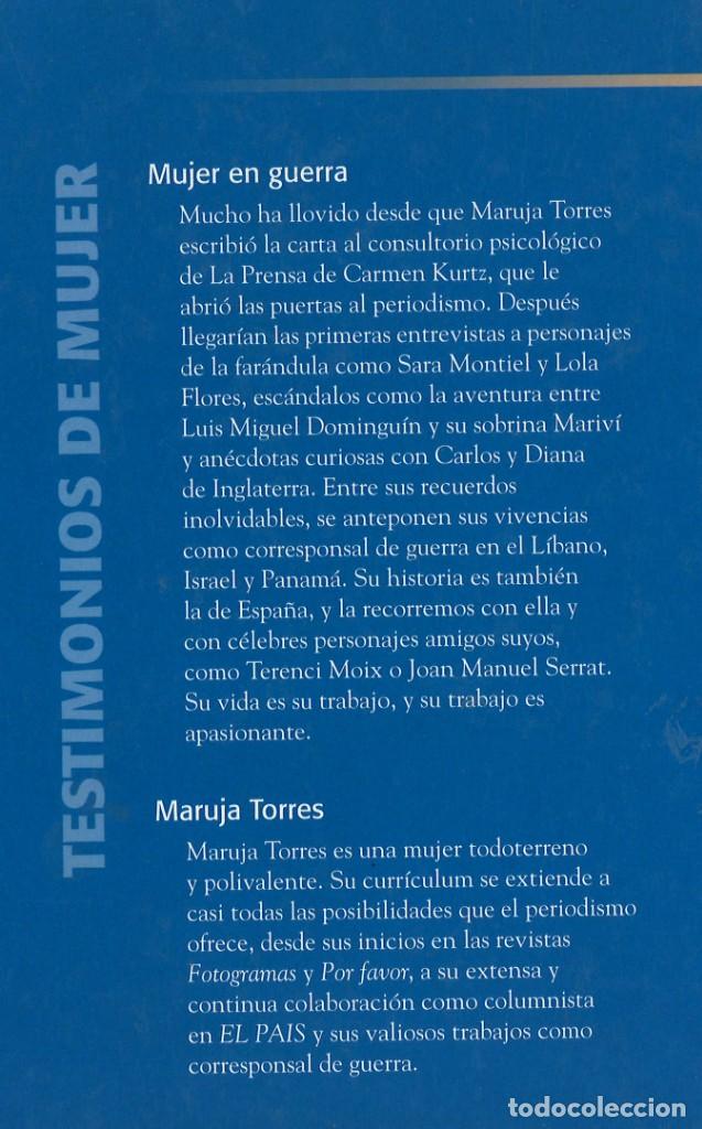 Libros de segunda mano: Mujer en guerra. Maruja Torres. 2002 - Foto 2