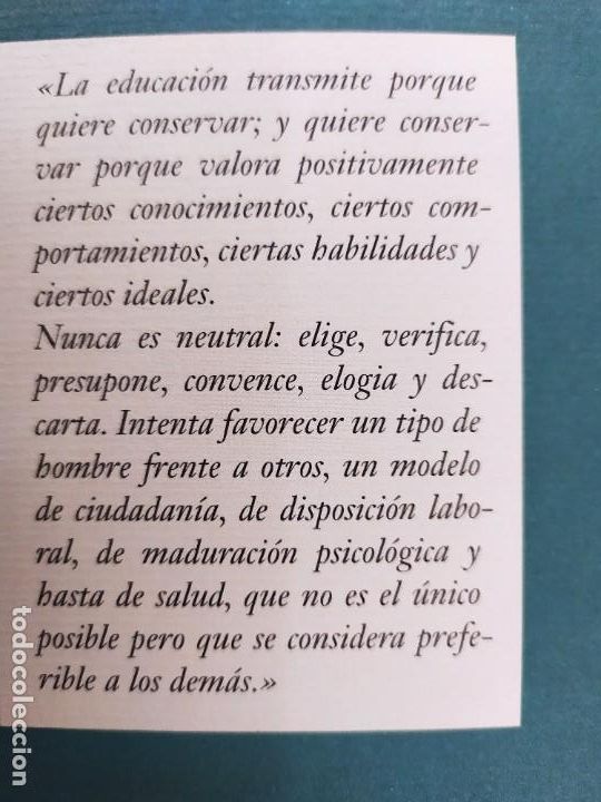 Libros de segunda mano: EL VALOR DE EDUCAR / FERNANDO SAVATER / 1997. C&Iacute;RCULO DE LECTORES - Foto 4