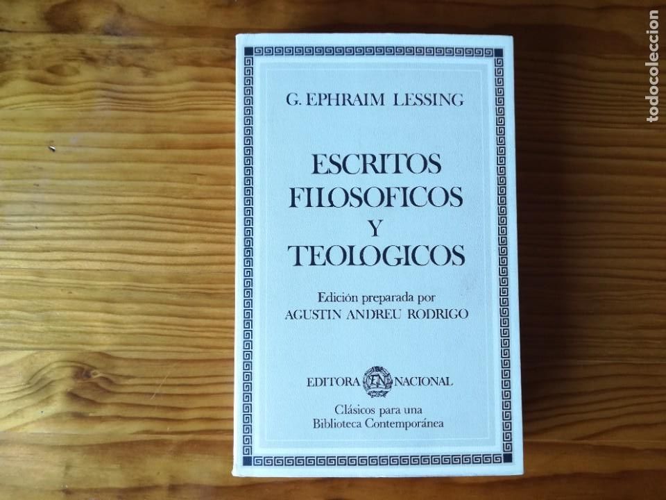 Libros de segunda mano: Escritos filos&oacute;ficos y teol&oacute;gicos. G.E. Lessing. - Foto 1