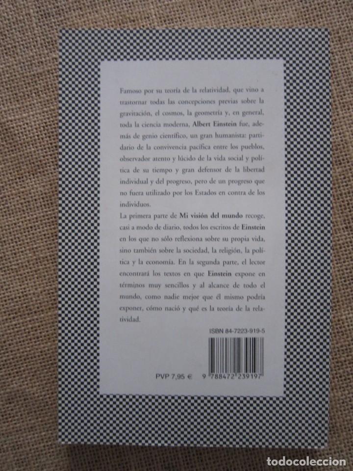 Libros de segunda mano: MI VISION DEL MUNDO. ALBERT EINSTEIN. FABULA TUSQUETS EDITORES 42, 2004 - Foto 2