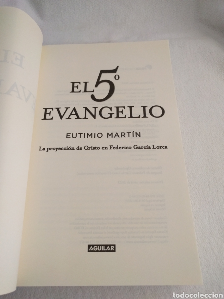Libros de segunda mano: El 5&deg; Evangelio. Eutimio Mart&iacute;n. Aguilar. - Foto 3