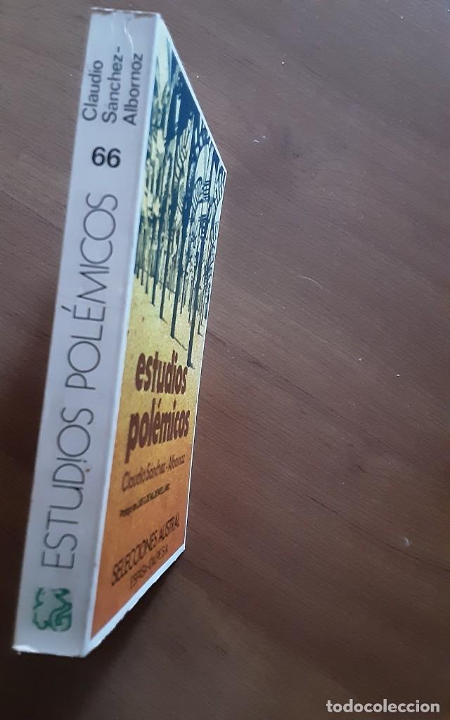 Libros de segunda mano: ESTUDIOS POLEMICOS. CLAUDIO SANCHEZ ALBORNOZ. - Foto 2