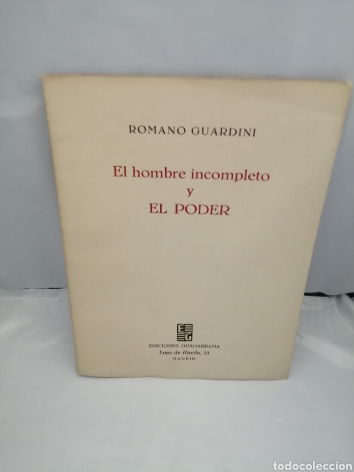 Libros de segunda mano: EL HOMBRE INCOMPLETO Y EL PODER (PRIMERA EDICI&Oacute;N) - Foto 1