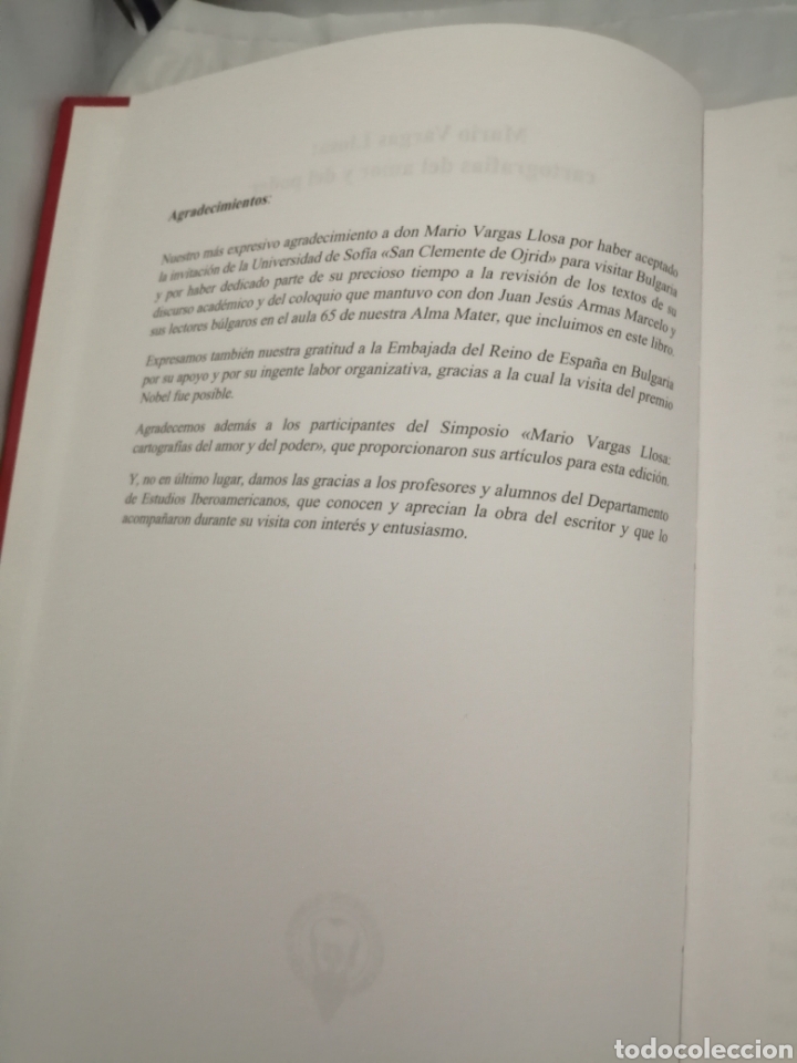 Libros de segunda mano: MARIO VARGAS LLOSA: CARTOGRAF&Iacute;AS DEL AMOR Y DEL PODER - Foto 4