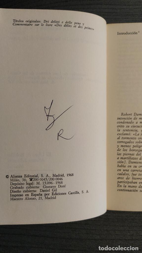 Libros de segunda mano: DE LOS DELITOS Y DE LAS PENAS . CESARE DE BECCARIA . ALIANZA EDITORIAL . - Foto 5
