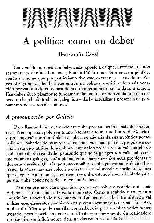 Libros de segunda mano: �F3118 - HOMENAXE A RAMON PI&Ntilde;EIRO. GALICIA. - Foto 4
