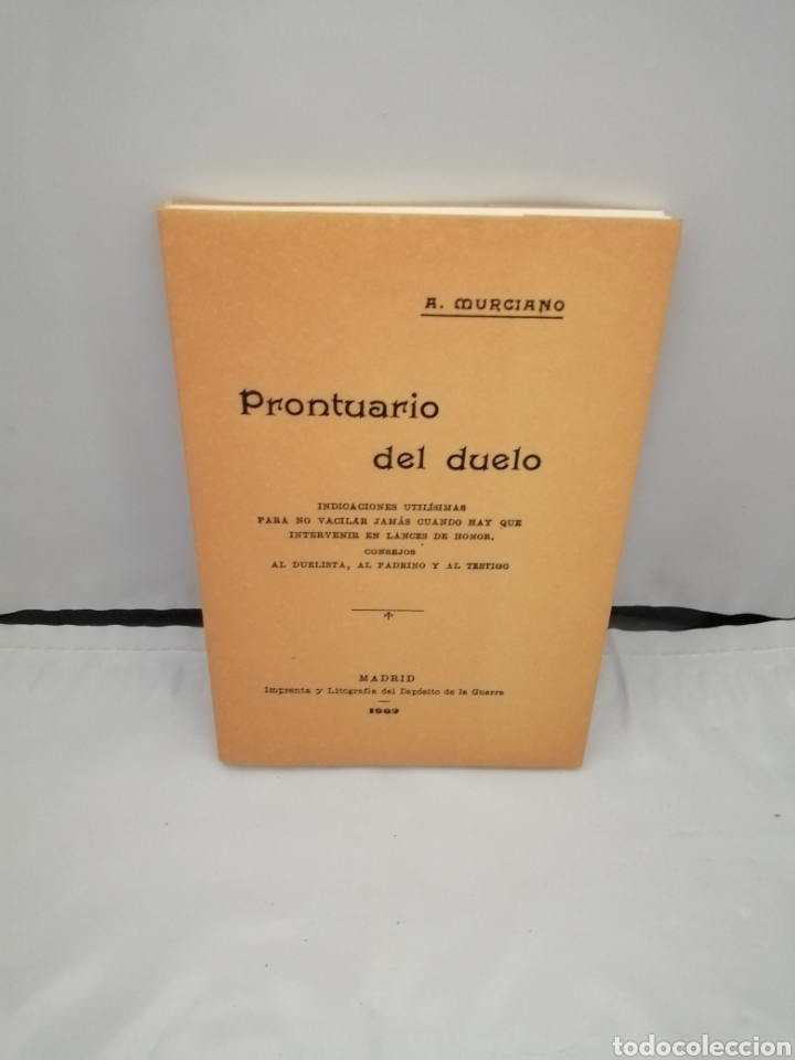 Libri di seconda mano: PRONTUARIO DEL DUELO (EDICI&Oacute;N FACS&Iacute;MIL)