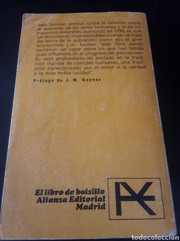 Libros de segunda mano: Primer ensayo sobre la poblaci&oacute;n -Thomas Robert Malthus- - Foto 3