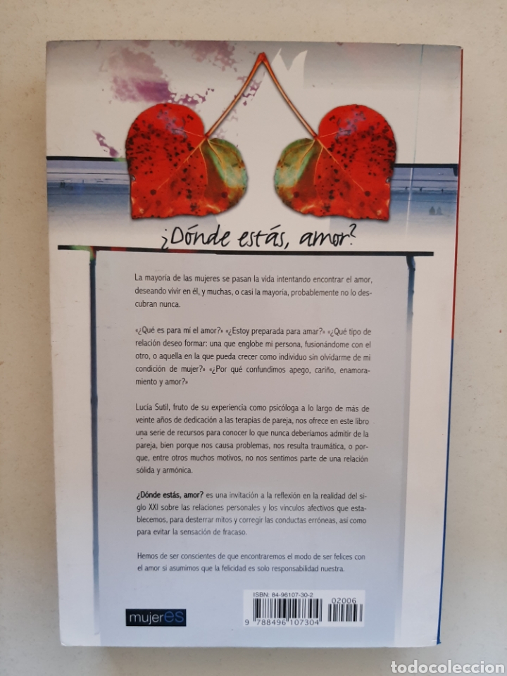 Libros de segunda mano: &iquest;D&Oacute;NDE EST&Aacute;S, AMOR? - Luc&iacute;a Sutil - Foto 2