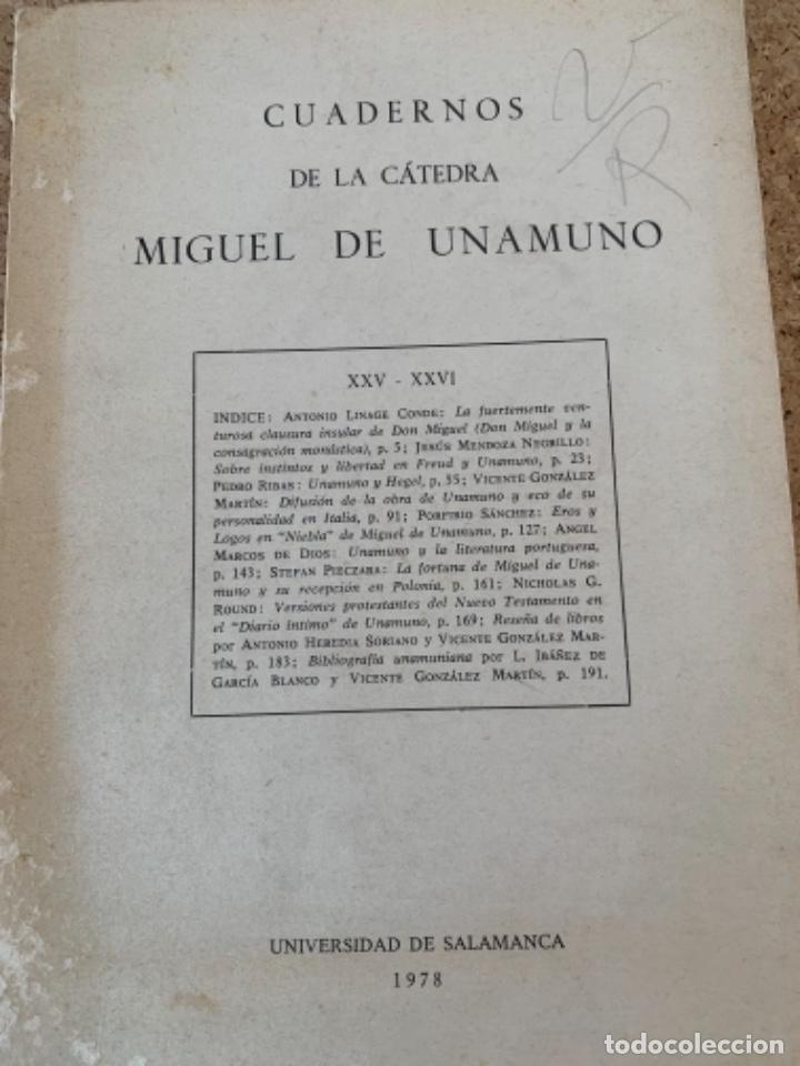 Libros de segunda mano: Cuadernos de la C&aacute;tedra Miguel de Unamuno, (Bols 12) - Foto 1