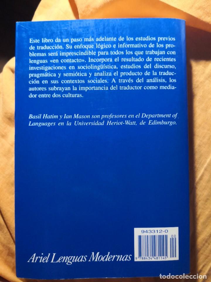 Libros de segunda mano: TEORIA DE LA TRADUCCION Ariel Hatim/Mason - Foto 2