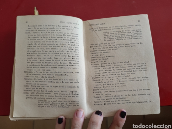 Libros de segunda mano: Celos del aire , Jos&eacute; L&oacute;pez rubio ,1950 , ediciones alfill , ref 140 - Foto 3