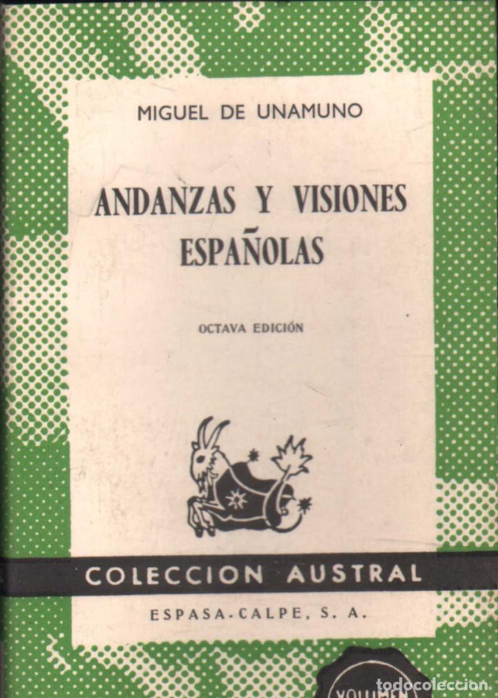 Libros de segunda mano: ANDANZAS Y VISIONES ESPA&Ntilde;OLAS.N&ordm;160. DE UNAMUNO, MIGUEL. A-AUSV-900.