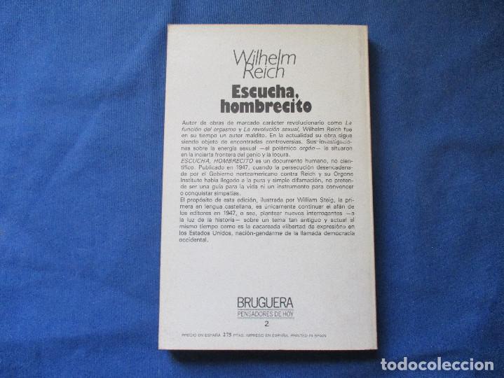 Libros de segunda mano: ESCUCHA, HOMBRECITO / 1978 WILHELM REICH - Foto 2