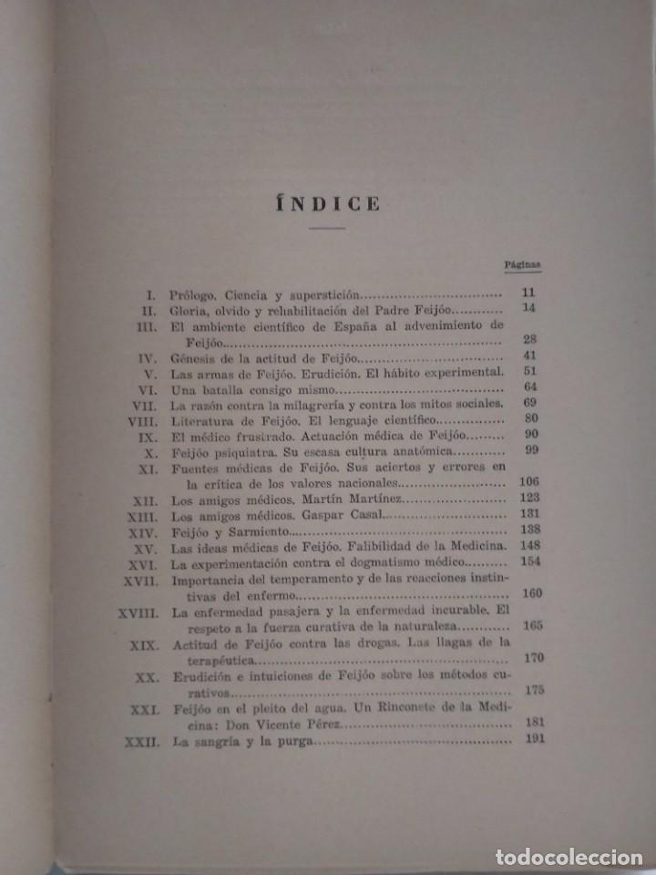 Libros de segunda mano: GREGORIO MARA&Ntilde;&Oacute;N. LAS IDEAS BIOL&Oacute;GICAS DEL PADRE FEIJ&Oacute;O .ESPASA-CALPE - Foto 3