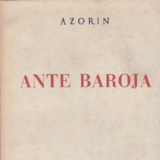 Libros de segunda mano: AZORÍN. ANTE BAROJA. ZARAGOZA 1946. PRIMERA EDICIÓN.