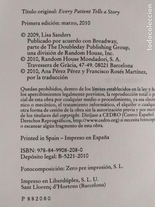 Libros de segunda mano: DIAGN&Oacute;STICO / LISA SANDERS / 1&ordf;ed. 2010. DEBOLSILLO - Foto 4