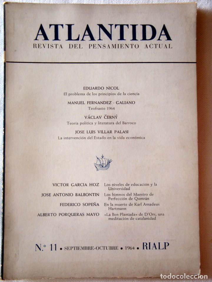 Libros de segunda mano: REVISTA ATL&Aacute;NTIDA - N&Uacute;M. 11. SEP. - OCT. 1964. - Foto 1