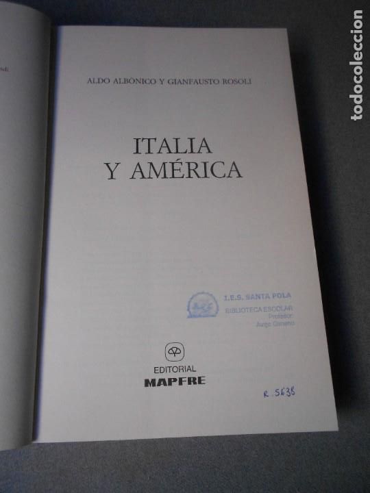 Libros de segunda mano: ITALIA Y AMERICA - Foto 3