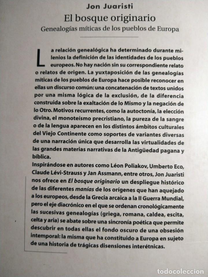 Libros de segunda mano: EL BOSQUE ORIGINARIO - JOAN JUARISTI - Foto 2