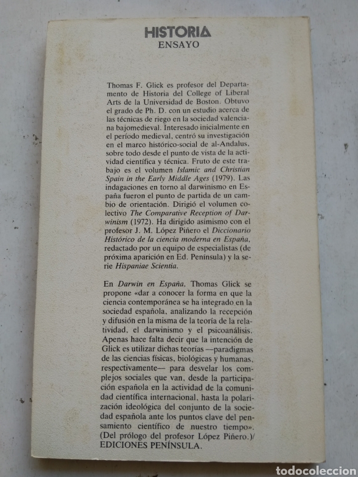 Libros de segunda mano: DARWIN EN ESPA&Ntilde;A/THOMAS F. GLICK - Foto 2