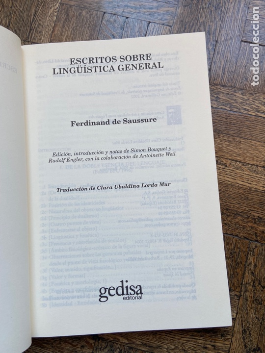 Libros de segunda mano: Escritos sobre ling&uuml;&iacute;stica general - Ferdinand de Saussure - Gedisa (2004) - Foto 3