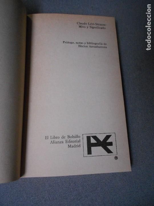 Libros de segunda mano: MITO Y SIGNIFICADO - Foto 2