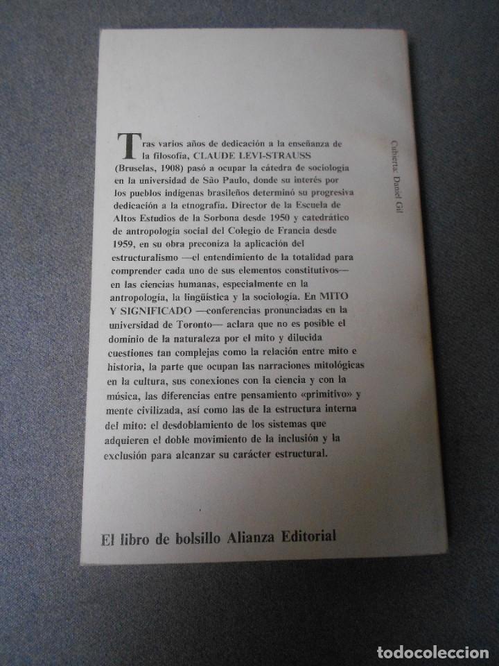 Libros de segunda mano: MITO Y SIGNIFICADO - Foto 3