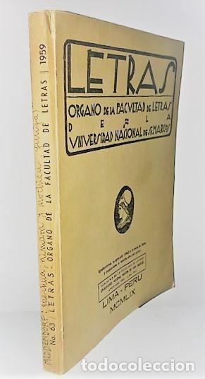Libros de segunda mano: LETRAS ... N&ordm; 63 ... LAS LENGUAS ABORIGENES DEL PERU ... 1959 - Foto 1