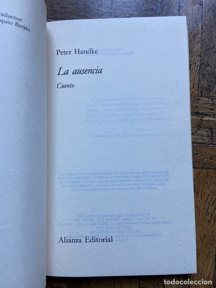 Libros de segunda mano: Biblioteca Peter Handke 10 vol. - Alianza (env&iacute;o GRATIS) - Foto 18